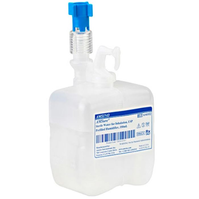 Barbotor oxigen, preumplut cu apa sterila, 340 ml