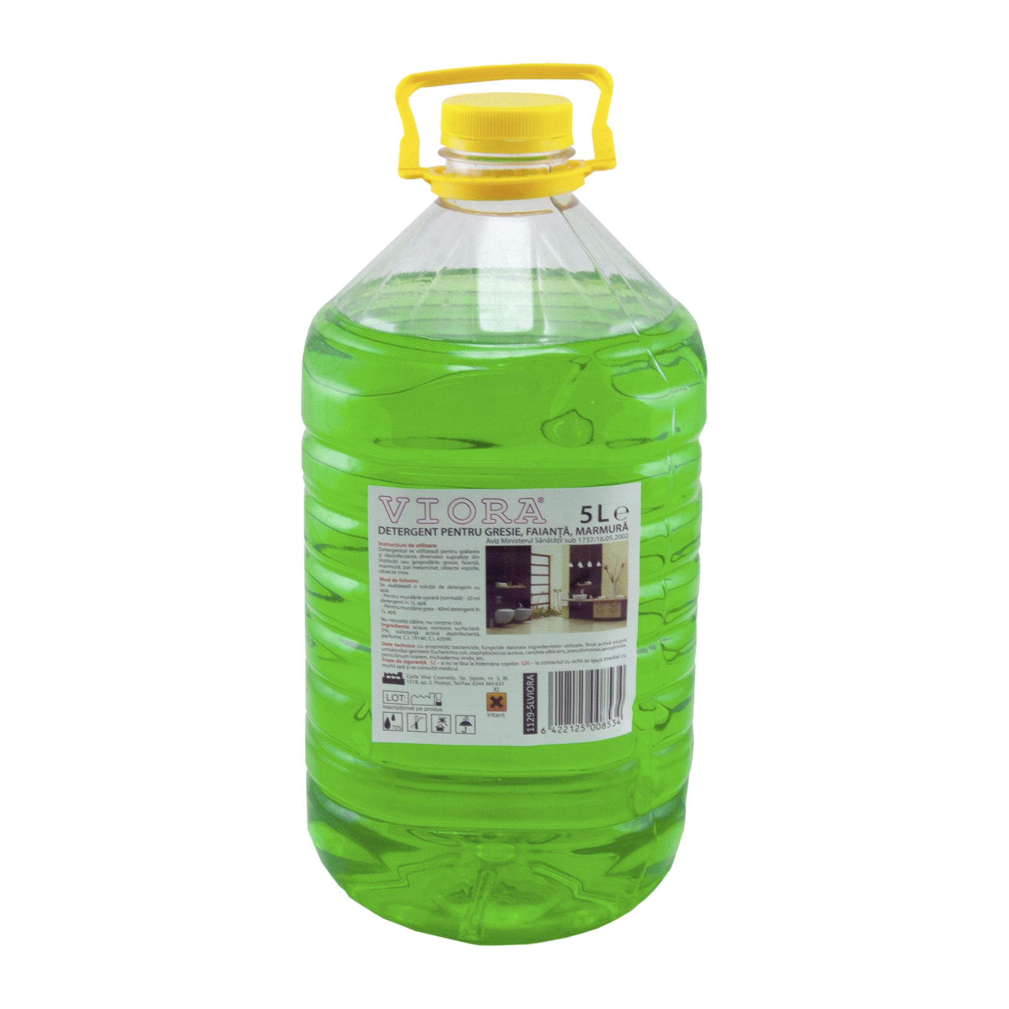 Detergent lichid Viora pentru gresie, faianta si marmura, 5 litri