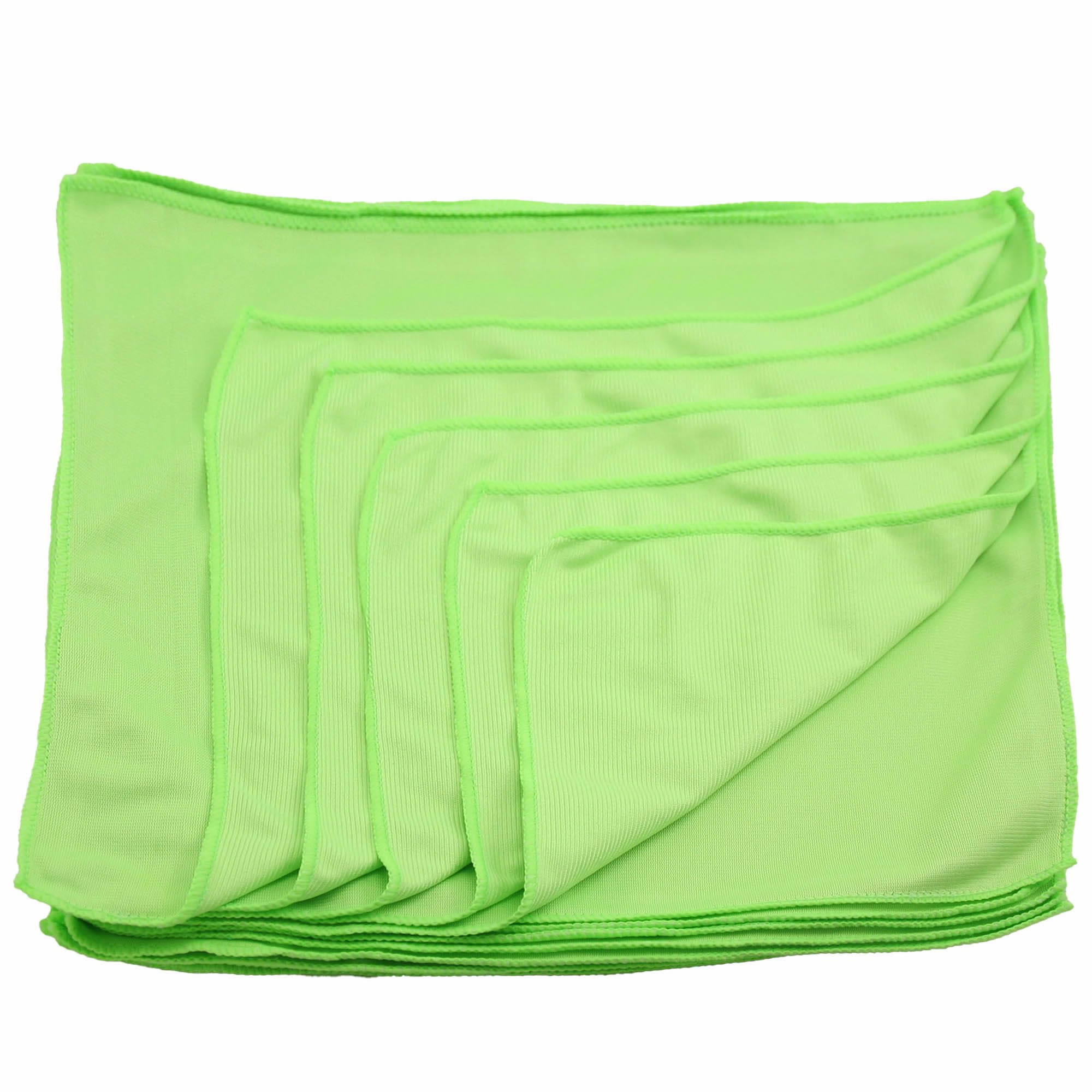 Laveta microfibra, neteda, 40x40cm, pentru ferestre, verde, 43g, 20buc