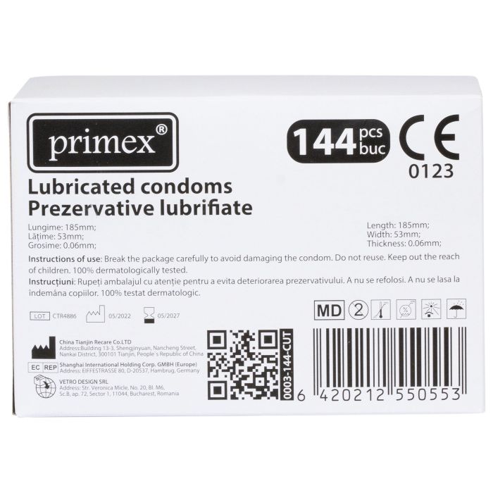 Prezervative PRIMEX, cauciuc/latex, 144 bucati/cutie