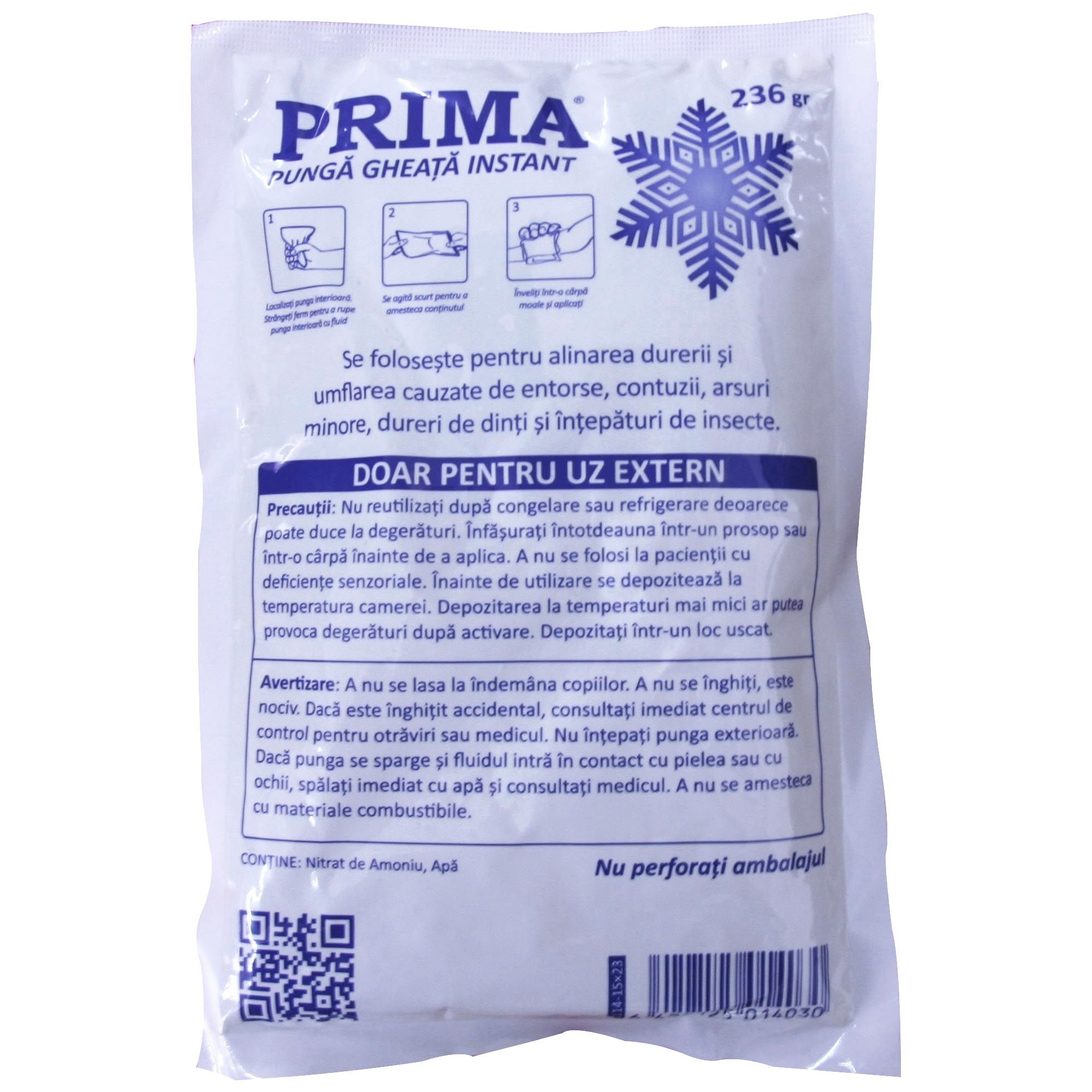 Punga gheata instant, 15x23cm, 235g, PRIMA, uz extern
