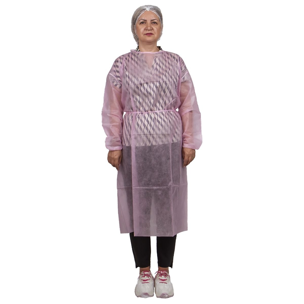 Halat unica folosinta vizitator, PRIMA, roz, 10 bucati