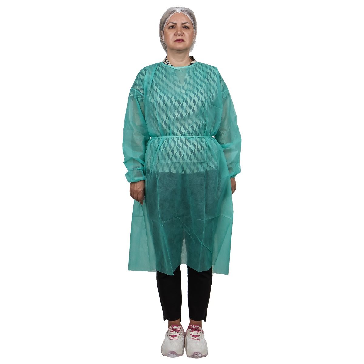 Halat unica folosinta vizitator, PRIMA, verde, 10 bucati