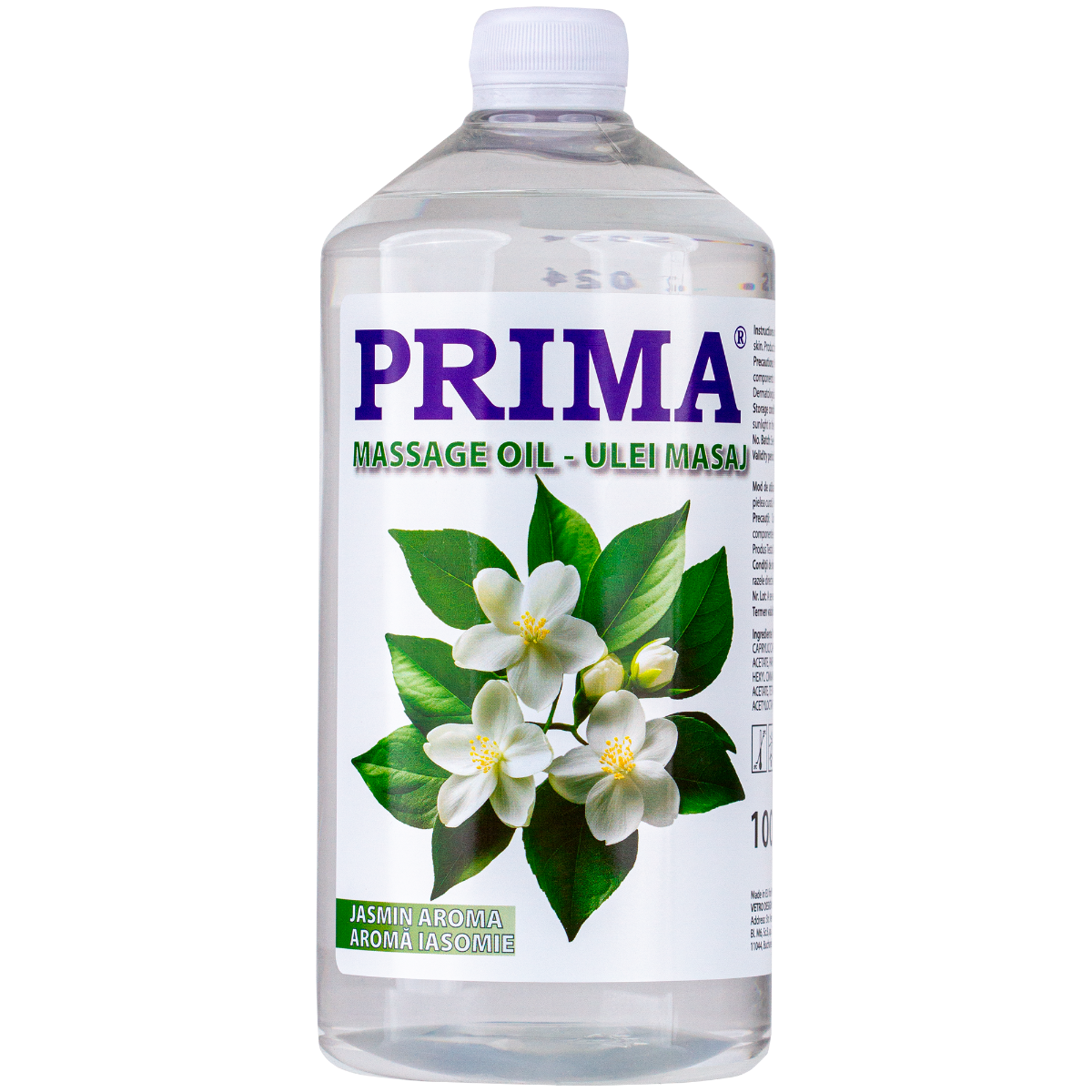 Ulei de masaj pentru corp, PRIMA, cu iasomie, 1 litru