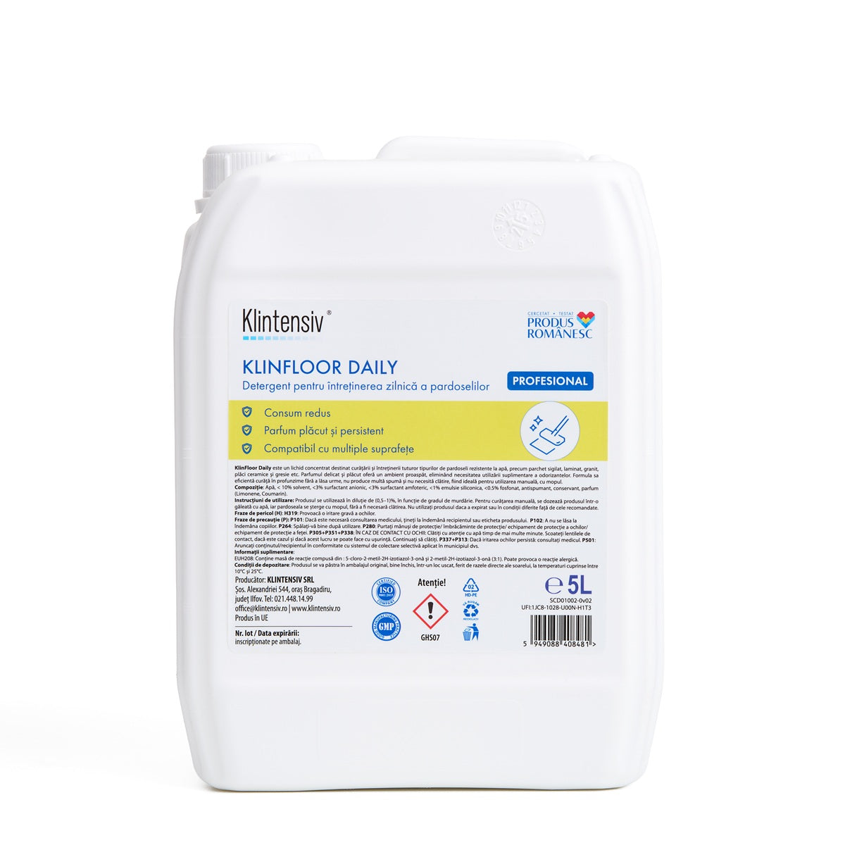 Klintensiv KLINFLOOR DAILY Detergent profesional pardoseli intretinere zilnica